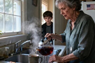 MY SON AND HIS WIFE WENT ON A CRUISE, LEAVING ME TO BABYSIT MY 8-YEAR-OLD GRANDSON WHO HAD BEEN “MUTE” SINCE BIRTH. AS SOON AS THE DOOR CLICKED SHUT, HE STOPPED ROCKING, LOOKED ME DEAD IN THE EYE, AND WHISPERED IN A PERFECT VOICE, “GRANDMA, DON’T DRINK THE TEA MOM MADE FOR YOU.” SHE PLOTTED. “MY BLOOD RAN COLD.