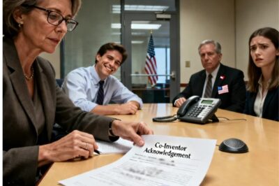 “SHE’S ADMINISTRATIVE STAFF” THE VP TOLD THE ACQUISITION TEAM. I SAID NOTHING. THE BUYER’S DUE DILIGENCE REVEALED MY NAME ON 47 CRITICAL PATENTS. THEIR LAWYER LOOKED AT THE VP: “YOU’RE SELLING US A COMPANY SHE ESSENTIALLY OWNS?”