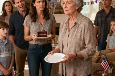 MY DAUGHTER-IN-LAW THREW A BIRTHDAY PARTY FOR MY GRANDSON AND INVITED THE WHOLE FAMILY. WHEN SHE SERVED CAKE, SHE SKIPPED ME AND SAID: ‘YOU’RE ALREADY FAT ENOUGH, YOU DON’T NEED CAKE. MY SON LAUGHED AND AGREED. I SMILED AND LEFT QUIETLY. THE NEXT DAY WHEN HE CALLED ABOUT HIS MORTGAGE, I ONLY SAID 3 WORDS.