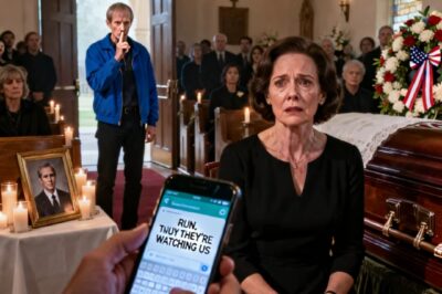 AT MY HUSBAND’S FUNERAL, I SAW HIM… IN THE CROWD. HE SMILED AND PUT HIS FINGER TO HIS LIPS. THEN I GOT A TEXT MESSAGE: “RUN. THEY’RE WATCHING US.”