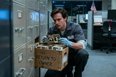 WORKING LATE AS A CLEANER, I FOUND A BOX MARKED “RETURN TO OWNER.” INSIDE WERE PHOTOS OF MY FAMILY – FROM YEARS I DON’T REMEMBER. I FOLLOWED THE ADDRESS. AN OLD MAN OPENED THE DOOR AND SAID, “SO YOU FOUND IT AGAIN.” THE TRUTH WAS SHOCKING