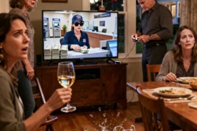 DAD TURNED ON THE TV: ON THE SCREEN WAS A BANK SECURITY FOOTAGE. “THIS IS SOMEONE WITHDRAWING MY $200,000. DO YOU RECOGNIZE YOURSELF? I WENT SPEECHLESS. MY SISTER DROPPED HER GLASS. THIRTY MINUTES LATER, THE POLICE ARRIVED AT OUR DOOR.