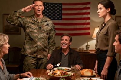 My Dad made fun of my “little hobby” at dinner. -Then my sister’s fiancé a Navy SEAL – dropped his fork and asked, “Wait… are you Rear Admiral Hart?” Everyone laughed…until he stood up and snapped to attention.
