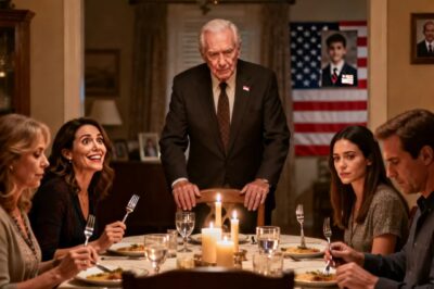 AT OUR FAMILY DINNER, MY SISTER LEANED BACK AND SAID “YOU’RE NOT WORTHY OF OUR NAME” MY MOM NODDED, MY DAD LOOKED AWAY. GRANDPA SET DOWN HIS GLASS, STOOD UP SLOWLY, AND SAID, “THEN NEITHER DO YOU.” MY SISTER’S SMILE FELL IN AN INSTANT.