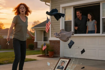 My husband threw me out after believing his daughter’s lies three weeks later he asked if I’d reflected-instead I handed him divorce papers his daughter lost it