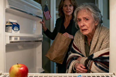 My daughter arrived and found me sitting in darkness: “Mom, why is there no food? You get an $8,000 pension every month!” Suddenly, my daughter-in-law appeared and smugly declared: “I control every dollar she receives!” My daughter removed her earrings… and did something that left her speechless.