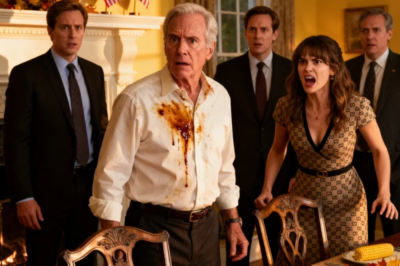 During Thanksgiving dinner, my son-in-law threw hot gravy at me when I refused to sign over my house. “You owe us this!” my daughter screamed, and he added, “You’re just an obstacle!” So I smiled, excused myself to the bathroom. While my skin blistered, I texted my lawyer: “The trap has been sprung.” The police came!