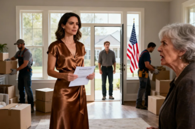 My mother-in-law walked into my house with suitcases and said: “I’m moving in. This is my son’s house now. You’re just the wife.” She threw my clothes on the floor and took over my bedroom. I smiled sweetly and said “Welcome.” The next morning, moving trucks arrived – and what i told her made her face go white.