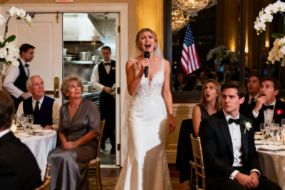 My in-laws placed my parents at a back table near the kitchen. When I asked why, my mother-in-law said loudly, “We didn’t want them embarrassing the important guests.” My fiancé shrugged. I walked to the DJ booth and made an announcement. Then I did this. The next day, their world collapsed because…