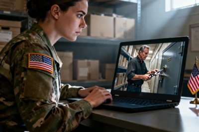 I never told my mom what I hid in the secret warehouse Dad left me. When she remarried a gold digger, I made sure he’d never find the key. While I was on base, the manager called, panicked: “Ma’am-your stepdad’s here… with cutters.” I’d been waiting for this… and what I did next…