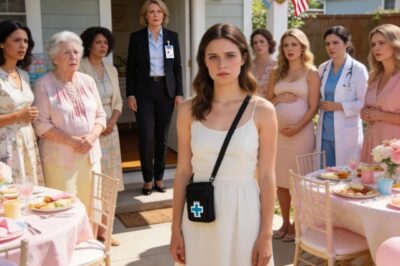 THE INVITATION SAID: ‘BRUNCH ATTIRE. PLEASE KEEP MEDICAL NEEDS PRIVATE. MOM ADDED: ‘EMILY’S SISTER IS A NURSE PRACTITIONER. I SAID NOTHING, AT THE SHOWER, A DISTINGUISHED WOMAN APPROACHED THE GIFT TABLE: I’M DR. HELEN BRADFORD, CHIEF NEUROLOGIST AT MERCY HOSPITAL. I’M HERE TO PICK UP MY EPILEPSY PATIENT FOR HER SCHEDULED APPOINTMENT…’ AUNT KAREN’S FACE WENT PALE, BECAUSE…