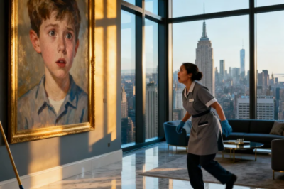 I WAS HIRED TO CLEAN A BILLIONAIRE’S PENTHOUSE. WHEN I SAW THE PORTRAIT ON THE WALL, I FROZE. A BOY. I KNEW HIM. WE GREW UP TOGETHER IN AN ORPHANAGE IN WYOMING. I WAS ADOPTED AND NEVER SAW HIM AGAIN. UNTIL NOW. HIS FACE STARING AT ME FROM A PAINTING IN A MANSION IN NEW YORK. I SAID “SIR, THAT BOY LIVED WITH ME IN THE ORPHANAGE.” HE WENT PALE AND BEGGED ME TO TELL EVERYTHING I KNEW.