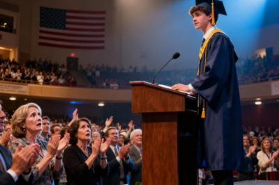 MY SON CALLED ME CRYING ON HIS GRADUATION DAY. HIS MOTHER HAD CUT UP HIS CAP AND GOWN AND LEFT A NOTE SAYING, “YOU’RE NOT MY SON ANYMORE, FAILURE.” HE WANTED TO SKIP THE CEREMONY, BUT I LOOKED AT HIM AND SAID, “GET DRESSED. I HAVE A PLAN…” WHEN THEY CALLED HIS NAME FOR VALEDICTORIAN, THE AUDITORIUM ERUPTED-HIS MOTHER’S FACE WENT PALE WHEN SHE SAW…