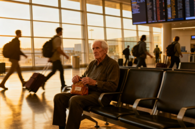 AT THE AIRPORT LOUNGE, MY DAD TOLD GRANDPA, “JUST SIT HERE. WE’LL GO CHECK IN & COME RIGHT BACK.” BUT THEN I REALIZED – THEY NEVER INTENDED TO RETURN. MY PARENTS ABANDONED MY GRANDPA, WHO HAD ALZHEIMER’S, ALONE IN THE AIRPORT. I COULDN’T ACCEPT IT. I RAN BACK TO FIND HIM. WHAT I SAW NEXT… CHANGED MY LIFE FOREVER