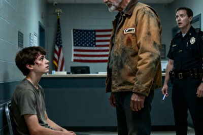 My grandson called me late at night: “grandpa… I’m at the police station. My stepfather beat me… But he’s telling them I attacked him. My mom doesn’t believe me!” when I got to the station, the officer went pale and stammered, “I’m sorry… I didn’t know…”