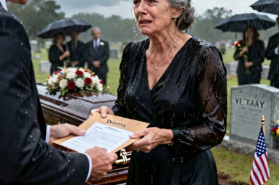 On the day of my son’s funeral, my husband handed me the divorce papers and said: “now, nothing ties me to you anymore from now on, I will take over our son’s business, including his house-where we used to live-which now belongs solely to me. You may stay until I return from the vacation I am about to take.” what he didn’t imagine was that just a few days earlier…