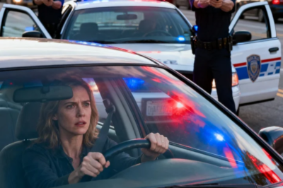 Police pulled me over with guns drawn. I froze behind the wheel while cars slowed to watch. One officer shouted my name and ordered me out. He said my car was reported stolen-active case, “armed suspect.” My stomach dropped, because I knew who would do that. My sister wanted me tied up in handcuffs today so I’d miss Grandpa’s probate hearing. I stayed calm and said, “Check who filed it… and the time.” The officer looked at his screen, paused-then turned his head toward me and said “ΜΑ’ΑΜ… YOUR SISTER JUST…