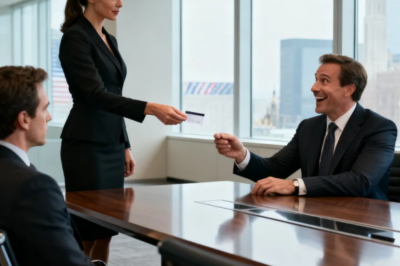I’M THE BIG BOSS – TAKE TWO WEEKS AND YOU’RE GONE!” THE CEO’S NEPHEW ANNOUNCED. I HANDED MY CARD TO THE BUYER’S CEO. HE READ IT, THEN STARTED LAUGHING. HE LOOKED AT MY BOSS AND ASKED “SO, IS SHE FIRED? BECAUSE OUR MULTI-MILLION DOLLAR OFFER IS CONTINGENT ON HER STAYING. YOUR CALL