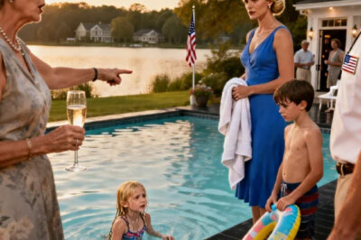 “Get out of the pool,” mom shouted. “Party is for respectable family, not divorced failures.” guests watched us leave. Next morning, realtor called: “the owner is terminating your lease…” mom realized I owned it…