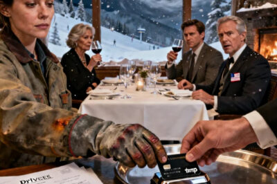 My husband’s family laughed when he served me divorce papers at Christmas dinner, thinking i was broke. But when I paid the bill with a secret black card that made the waiter shake in fear, the laughter stopped forever and their nightmare began…