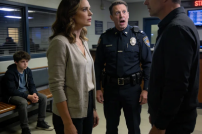 MY SON CALLED ME AT MIDNIGHT: “MOM… I’M AT THE POLICE STATION. MY STEPMOM HIT ME… BUT SHE’S SAYING I ATTACKED HER. DAD DOESN’T BELIEVE ME!” I WENT TO THE STATION WITH MY NEW HUSBAND, AND THE OFFICER TURNED PALE AND STUTTERED: “I’M SORRY… I DIDN’T KNOW…