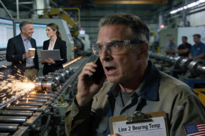 I WAS CHECKING LINE 2’S BEARING TEMPERATURE WHEN MY BOSS TEXTED: PROMOTING THE MBA GRADUATE INSTEAD OF YOU. 18 YEARS KEEPING DAD’S COMPANY RUNNING. I STAYED LATE DOCUMENTING EVERY PROCESS, EVERY VENDOR RELATIONSHIP. WITH AN ENVELOPE MARKED TECHNICAL ADVISOR, I SAID HE HAD NO IDEA WHAT HE WAS TAKING FROM ME…