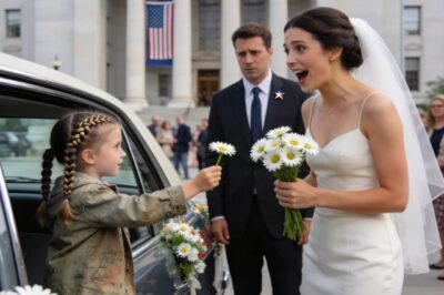 A LITTLE GIRL APPROACHED MY WEDDING MOTORCADE HOLDING A BOUQUET OF DAISIES AND ASKED FOR A FEW COINS… BUT WHEN I NOTICED SOMETHING STRANGE IN HER BRAIDS, I COULDN’T BELIEVE MY EYES.