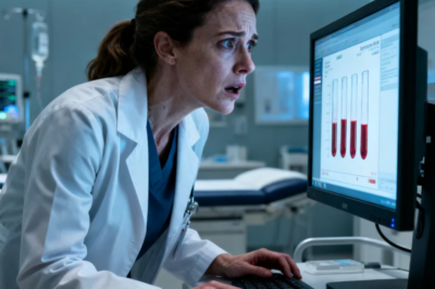 AT MY BLOODWORK, THE DOCTOR FROZE. HER HANDS WERE TREMBLING. SHE TOOK ME ASIDE AND SAID: “YOU MUST LEAVE NOW. DON’T TELL HIM.” I ASKED: “WHAT’S GOING ON?” SHE WHISPERED: “JUST LOOK. YOU’LL UNDERSTAND IN A SECOND.” WHAT I SAW ON THE SCREEN MADE MY BLOOD BOIL.