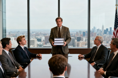 THE FOUNDER’S SON ROLLED HIS EYES AS I WALKED INTO THE BOARDROOM IN MY OLD SUIT, HOLDING THREE FOLDERS TO “APPEAL” MY TERMINATION. “YOU’VE NEVER BEEN GOOD WITH CONTRACTS,” HE SNEERED. THE COMPANY LAWYER SMILED – UNTIL I OPENED THE FIRST FOLDER. “YOUR SIGNATURES ARE INVALID” I SAID CALMLY. “I DRAFTED THE ORIGINAL $1.2B LICENSE.” THE ROOM FELL DEAD SILENT.