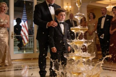 I ARRIVED AT MY BROTHER’S CHRISTMAS EVE DINNER EARLY. FOUND MY SON SITTING IN THE GARAGE. EATING A GAS STATION SANDWICH. FOLDING CHAIR. INSIDE, THEIR KIDS SAT AT THE DINING TABLE. MY SISTER-IN-LAW WAS SERVING THEM BEEF WELLINGTON. MY SON SAW ME. TEARS IN HIS EYES. “DAD. AUNT PATRICIA SAID COFFEE BOYS SMELL BAD.” I WALKED IN. KNOCKED OVER THE CHAMPAGNE TOWER. TRUE STORY WHAT I SAID NEXT MADE 35 GUESTS GO SILENT…