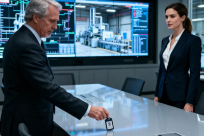 FOR 15 YEARS, I RAN 25 PRODUCTION LINES. NOW YOU’RE FIRING ME BECAUSE I’M TOO LEGACY-FOCUSED? I SLID MY SECURITY BADGE TO THE NEW CEO. YOU HAVE 15 MINUTES BEFORE THE SYSTEM LOCKS DOWN. SHE LAUGHED AND SAID EVERYTHING’S CLOUD-BASED NOW. THAT’S WHEN MY PHONE STARTED BUZZING.