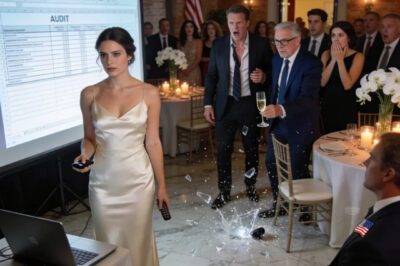 AT MY ENGAGEMENT PARTY, MY DAD STOOD UP, TOASTED: ‘TO MY DAUGHTER WHO FINALLY FOUND A MAN DESPERATE ENOUGH. 60 GUESTS GASPED MY FIANCE STARTED TO STAND BUT I HELD HIS ARM. I CALMLY WALKED TO THE FRONT, OPENED MY LAPTOP, AND SHOWED ONE DOCUMENT. MY DAD’S BUSINESS PARTNER DROPPED HIS GLASS