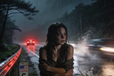 AFTER AN ARGUMENT, MY HUSBAND THREW ME OUT OF THE CAR IN THE POURING RAIN. I WAS SHAKING FROM THE COLD UNTIL A BLACK SUV STOPPED BESIDE ME. AN OLDER MAN STEPPED OUT AND SAID, “GET IN, SWEETHEART… PRETEND TO BE MY FAMILY, AND I’LL HELP YOU IN WAYS YOUR HUSBAND NEVER COULD.”