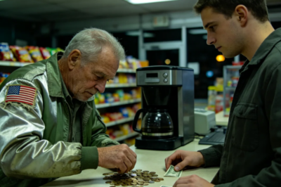 I stopped at a gas station outside Tulsa. An old veteran stood at the counter, counting coins for coffee. He was one dollar short. I put a dollar on the counter and left. I forgot about it. A week later… my doorbell rang.