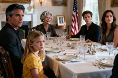 Family dinner at my in-laws. My daughter hugged me, slipped a note in my pocket: “Dad, check my back when we’re alone. Don’t react. They’re watching.” I smiled, kept eating. Later, bathroom break. I lifted her shirt. What I saw was horrifying. “Dad, Uncle David does this when you travel. Grandma holds me down. Mom watches.” I didn’t react. I walked back to dinner, grabbed my keys. “Honey, we’re leaving.” My wife stood up. “No, you’re not.” Every door locked. What happened next was…