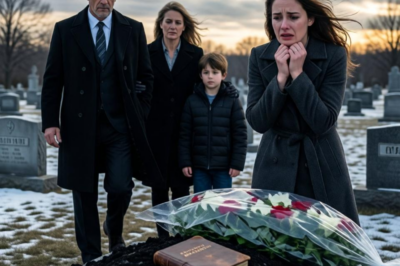 At the funeral, my grandma left me her savings book. My father threw it onto the grave: “It’s useless. Let it stay buried.” I took it back and went to the bank. The clerk turned white: “Call the police—do not leave…”