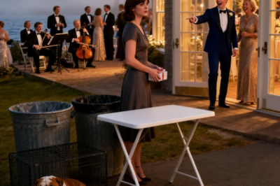 My younger brother looked at me, then pointed toward the trash cans: “your seat is over there.” at his engagement party. my parents laughed mockingly: “that’s the spot the stray bulldog likes the most.” i stayed silent, stood up, and walked out without a word. but only 30 minutes later… my brother screamed, his voice trembling…