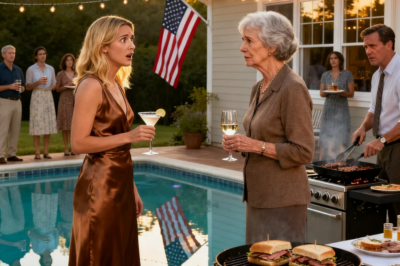 At the pool party, my daughter-in-law mocked me: “So what does it feel like to be the burden of this family?” Everyone laughed, even my son. I just smiled and said: “How does it feel knowing that in 2 weeks I’m kicking you out of my house?”