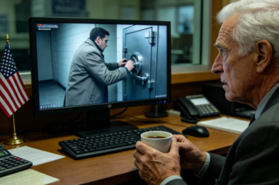 I finally opened my late wife’s safety deposit box, expecting her papers. The bank manager stopped me and said, “Someone tried to get in before you.” I asked who. She turned the security monitor toward me. What I saw…