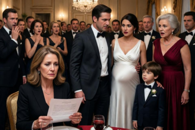 At my mil’s 80th birthday gala, husband brought his mistress and their secret son to demand a divorce. my son grabbed the microphone and said: “i’d like to thank this woman first, because my father is now her problem…