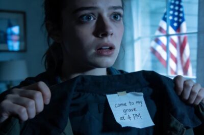 AFTER HER FATHER’S FUNERAL LARISA WENT TO HIS APARTMENT AS SOON AS SHE PICKED UP HIS JACKET A NOTE FELL OUT OF HIS POCKET “DAUGHTER COME TO MY GRAVE TOMORROW AT 4:00 PM 5:54 PM