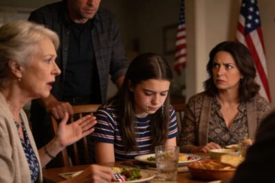 DURING DINNER MY MOTHER-IN-LAW SUGGESTED THAT OUR DAUGHTER GIVE UP HER TRIP TO PARIS FOR HER GRADUATION SO THAT HER COUSIN COULD GO INSTEAD SHE SAID “YOU’RE OLDER ACT LIKE AN ADULT” MY DAUGHTER STARED AT HER PLATE THEN MY HUSBAND STOOD UP AND SAID THIS HER PARENTS TURNED PALE…