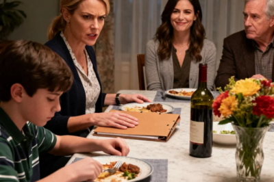 MY SISTER SMIRKED, “MAYBE IF YOUR SON HAD TWO PARENTS, HE WOULDN’T BE SO DAMAGED.” MY SON STOPPED EATING. I SET MY FOLDER ON THE TABLE AND SAID, “MAYBE IF YOU KNEW-” SHE FROZE. DAD SAID, “DROP IT.” BUT I COULDN’T ANYMORE…