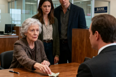 AT THE BANK, MY DAUGHTER-IN-LAW FORCED A PEN INTO MY HAND AND GAVE ME AN ULTIMATUM: “EITHER YOU SIGN THIS, OR YOU’LL END UP LIVING WITH THE STREET DOGS!” MY SON SQUEEZED MY SHOULDER. THEN I SLIPPED A NOTE TO THE ACCOUNT MANAGER… AT THAT MOMENT, THE GREEDY ONES FROZE!