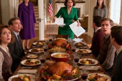 My aunt gathered everyone at thanksgiving and started reading grandma’s will -saying she died last month. I froze. I’d had coffee with grandma that morning. As my aunt divided up the assets, I texted one person. The doorbell rang 10 minutes later and my aunt’s face went white.