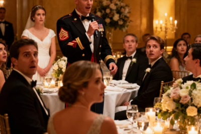 AT HER WEDDING REHEARSAL DINNER, MY COUSIN STOOD UP AND SAID, “EVERY FAMILY HAS A FAILURE – OURS IS HER.” THE GUESTS LAUGHED. EVEN HER FIANCÉ NODDED. THEN A MAN IN UNIFORM WALKED UP TO THE MICROPHONE AND SAID, “SORRY TO INTERRUPT – BUT IS THIS THE BRIDE? WE NEED TO DISCUSS HER OTHER MARRIAGE.” THE ENTIRE ROOM FELL DEAD SILENT