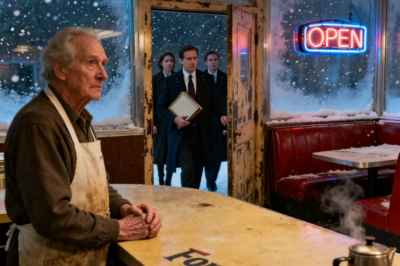 I LET A FAMILY SLEEP IN MY DINER DURING A BLIZZARD IN 1992. THIRTY YEARS LATER, MY DINER WAS CLOSING FOREVER. LAST DAY OF BUSINESS, THREE STRANGERS WALKED IN WITH A LAWYER. WHAT THEY TOLD ME SHOCKED MY WHOLE SMALL TOWN…