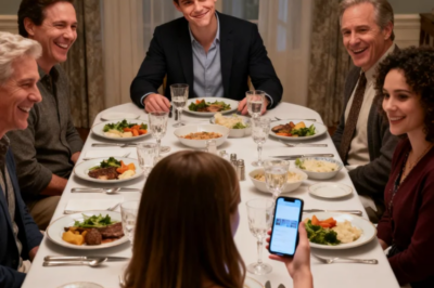 MY SISTER’S NEW BOYFRIEND MOCKED ME AT DINNER EVERYONE LAUGHED. DAD TOLD ME TO “STOP MAKING THE FAMILY LOOK BAD.” SO I LET THEM MOCK ME, UNTIL HE MENTIONED HIS JOB. THEN I PULLED OUT MY PHONE – AND WATCHED THEIR SMILES FADE.