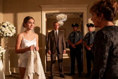 YOUR STEPBROTHER NEEDS IT MORE,” MOM SCREAMED, TEARING UP MY WEDDING DRESS. I STOOD THERE IN MY SLIP, SMILING. WHEN THE PRENUP LAWYER ARRIVED WITH THE POLICE, THEY LEARNED WHY I’D INVITED EXTRA GUESTS…