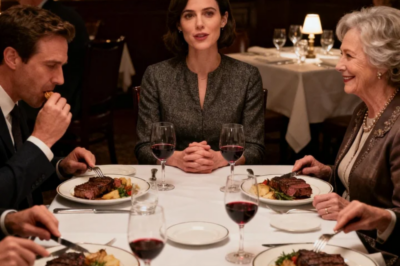 I ONLY ORDERED FOR FAMILY,” MY MOTHER-IN-LAW SMILED WHEN MY AUNT ASKED WHY I GOT NO STEAK OR DESSERT. “AM I FAMILY OR NOT?” I ASKED MY HUSBAND. “DON’T DO THIS-NOT HERE,” HНЕ MUTTERED, STILL CHEWING. BUT THE TABLE FELL SILENT WHEN I SAID WHAT NO ONE EXPECTED…